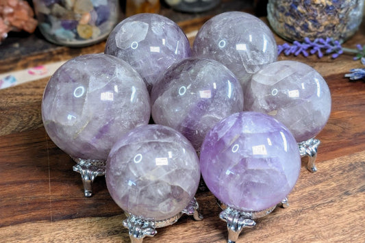 Amethyst with Smoky Quartz Sphere