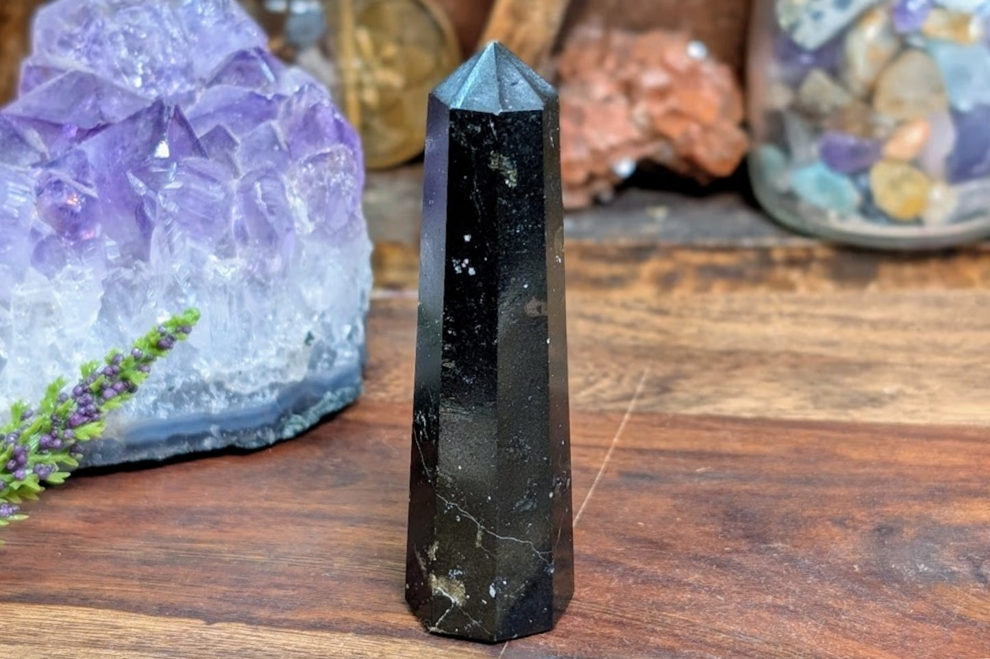 Black Tourmaline Point 3"