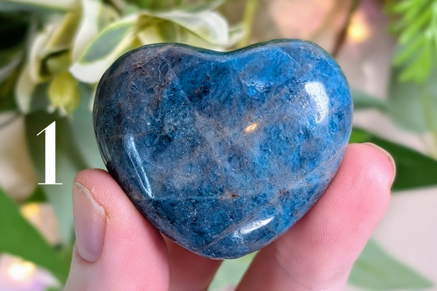 Blue Apatite Heart