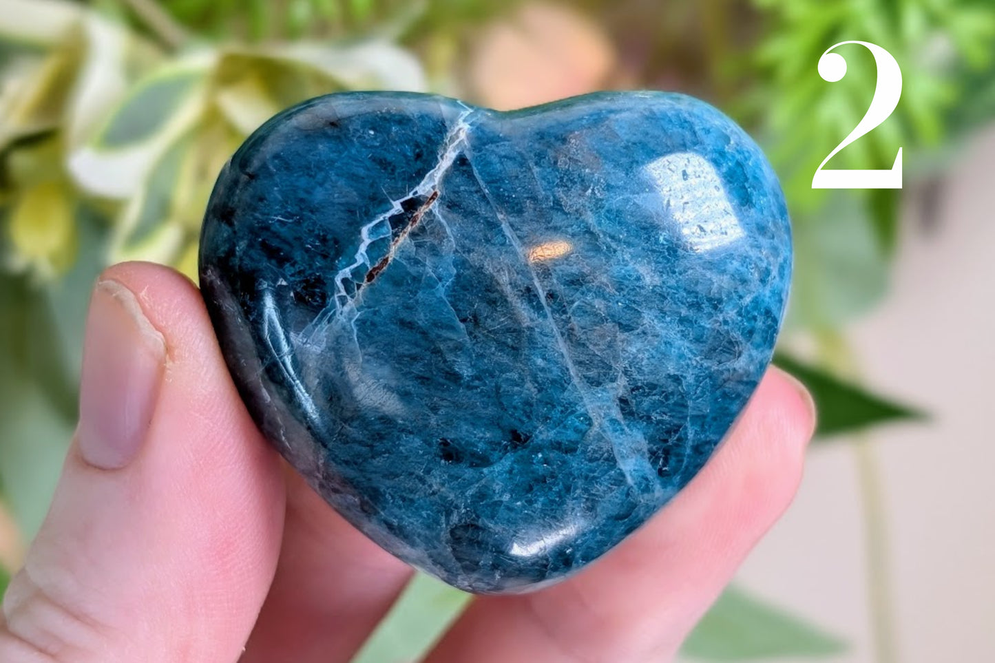 Blue Apatite Heart