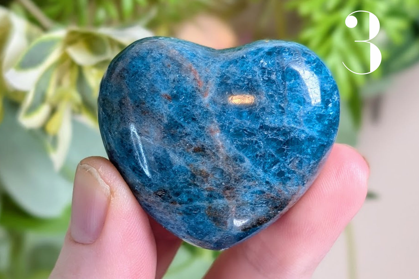 Blue Apatite Heart