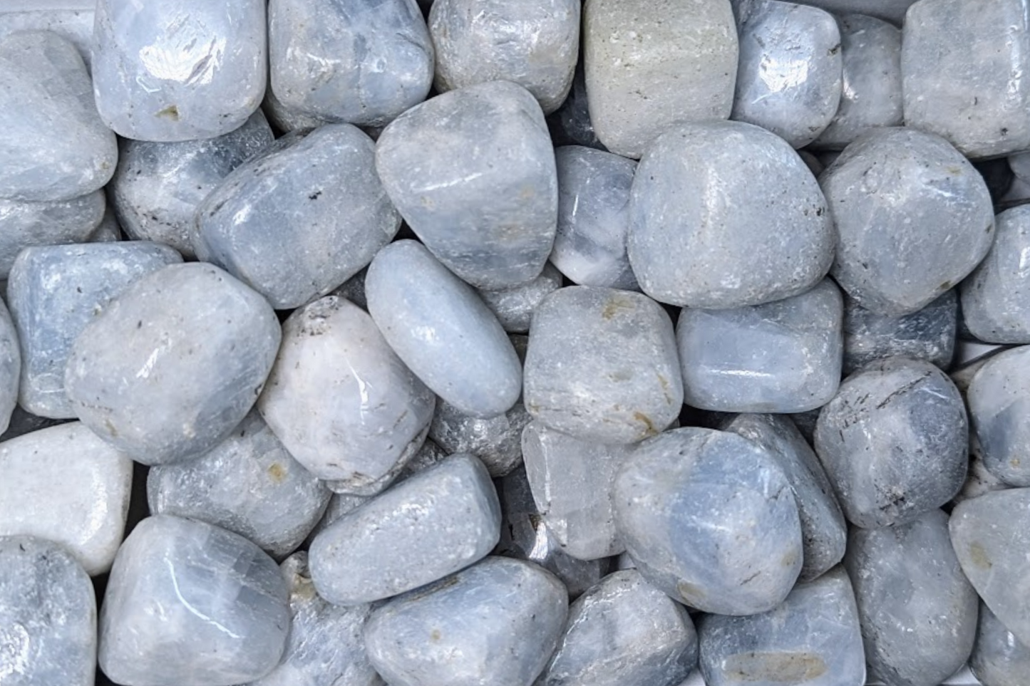 Blue Calcite Tumbled - Set of 3