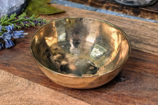 Brass Hand-Shaped Bowl 3"