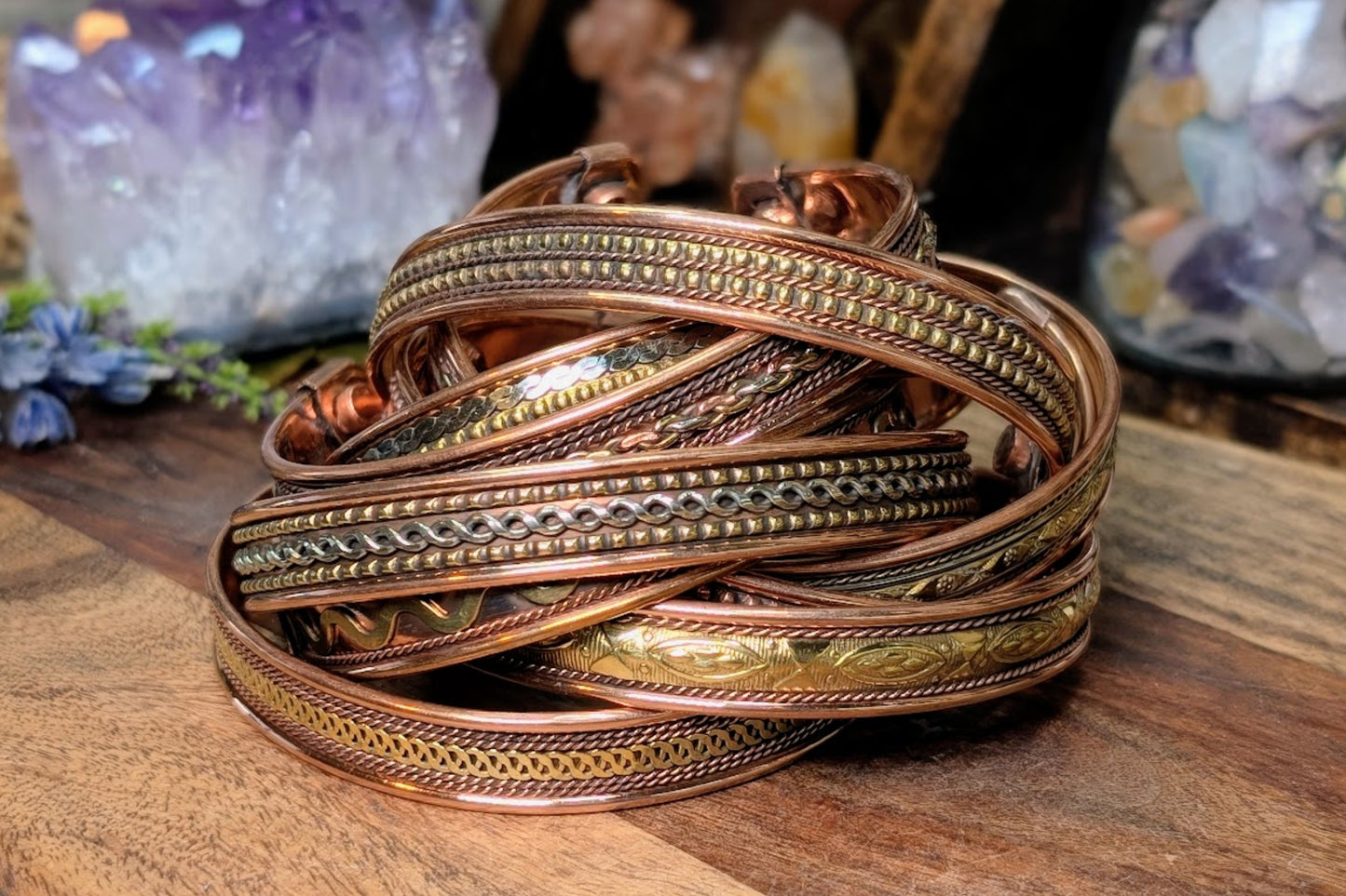 Copper Band Bracelet - Plaited