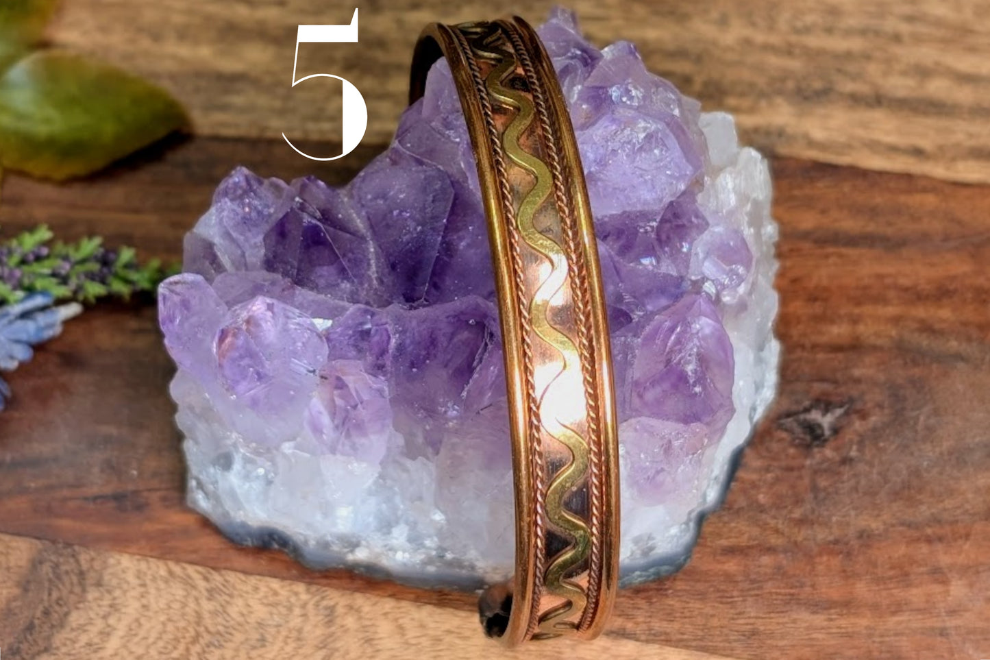 Copper Band Bracelet - Plaited