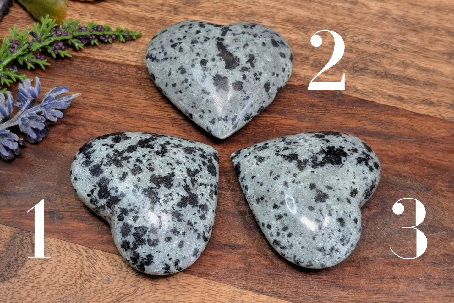 Dalmatian Jasper Heart 2"