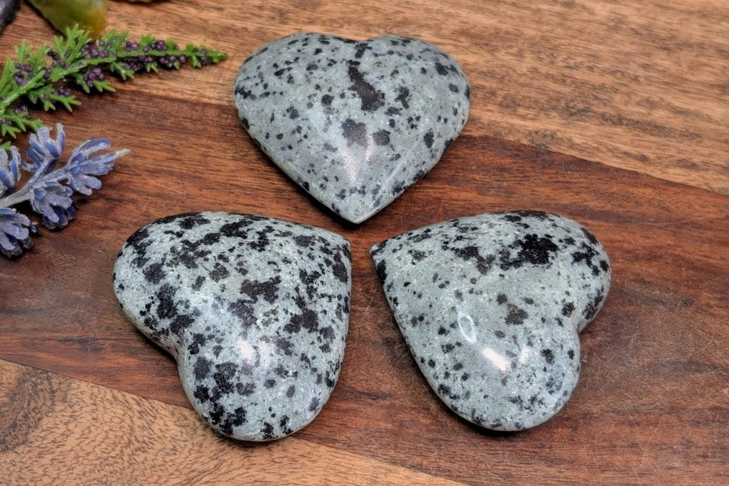 Dalmatian Jasper Heart 2"