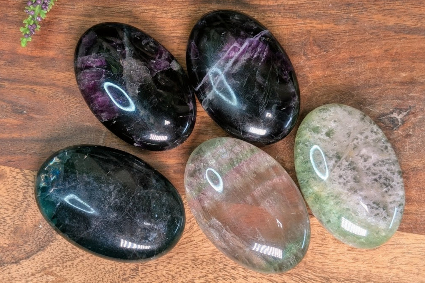 Fluorite Palm Stone 2"