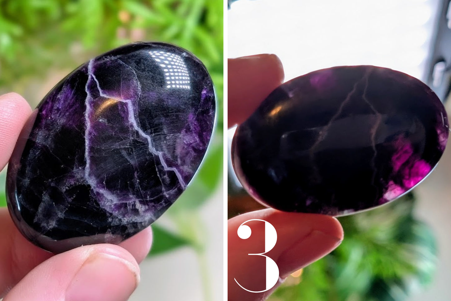 Fluorite Palm Stone 2"