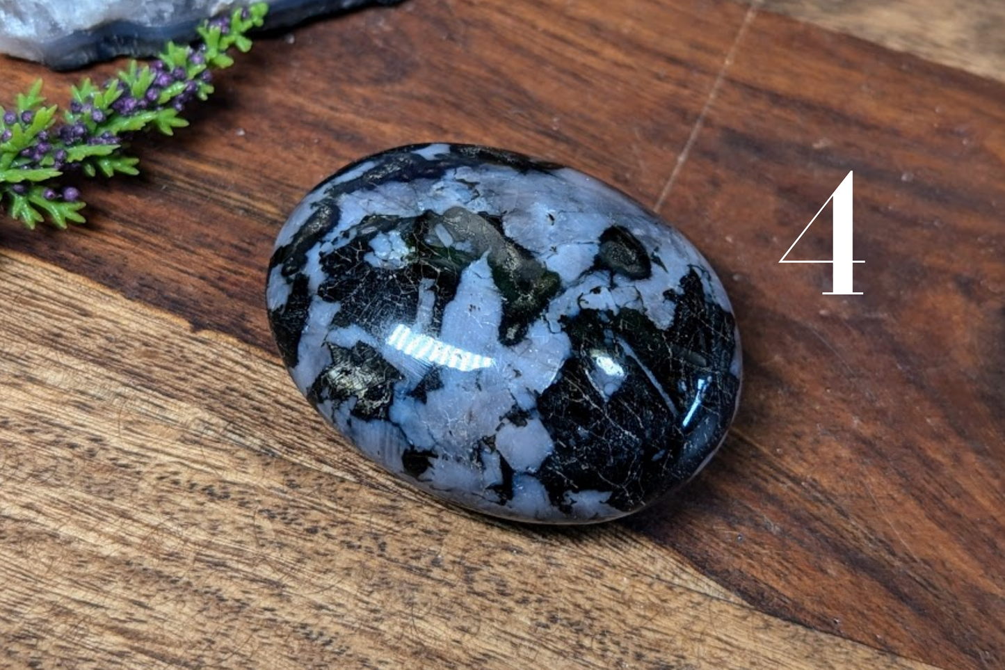 Merlinite (Indigo Gabbro) Palm Stone