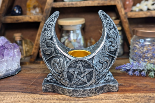 Crescent Moon Candle Holder