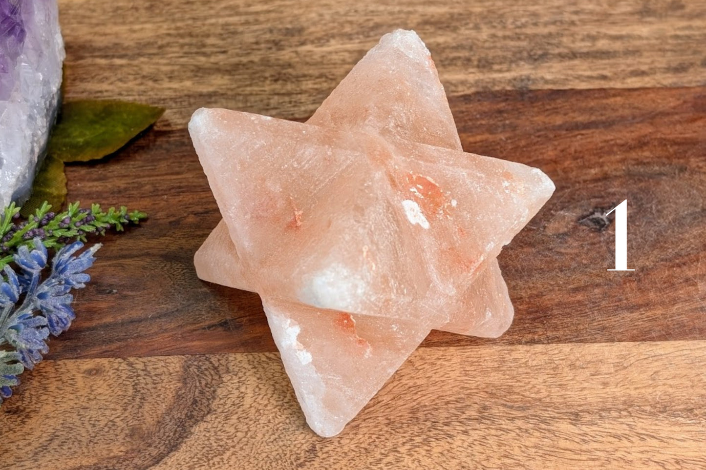 Pink Himalayan Salt Star Tetrahedron