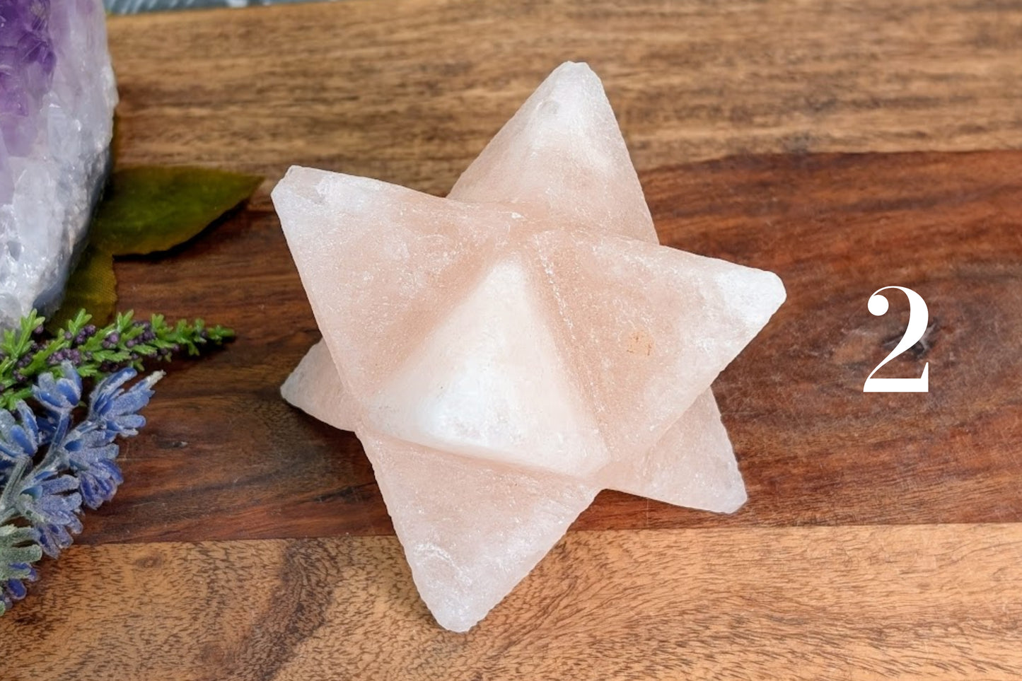 Pink Himalayan Salt Star Tetrahedron