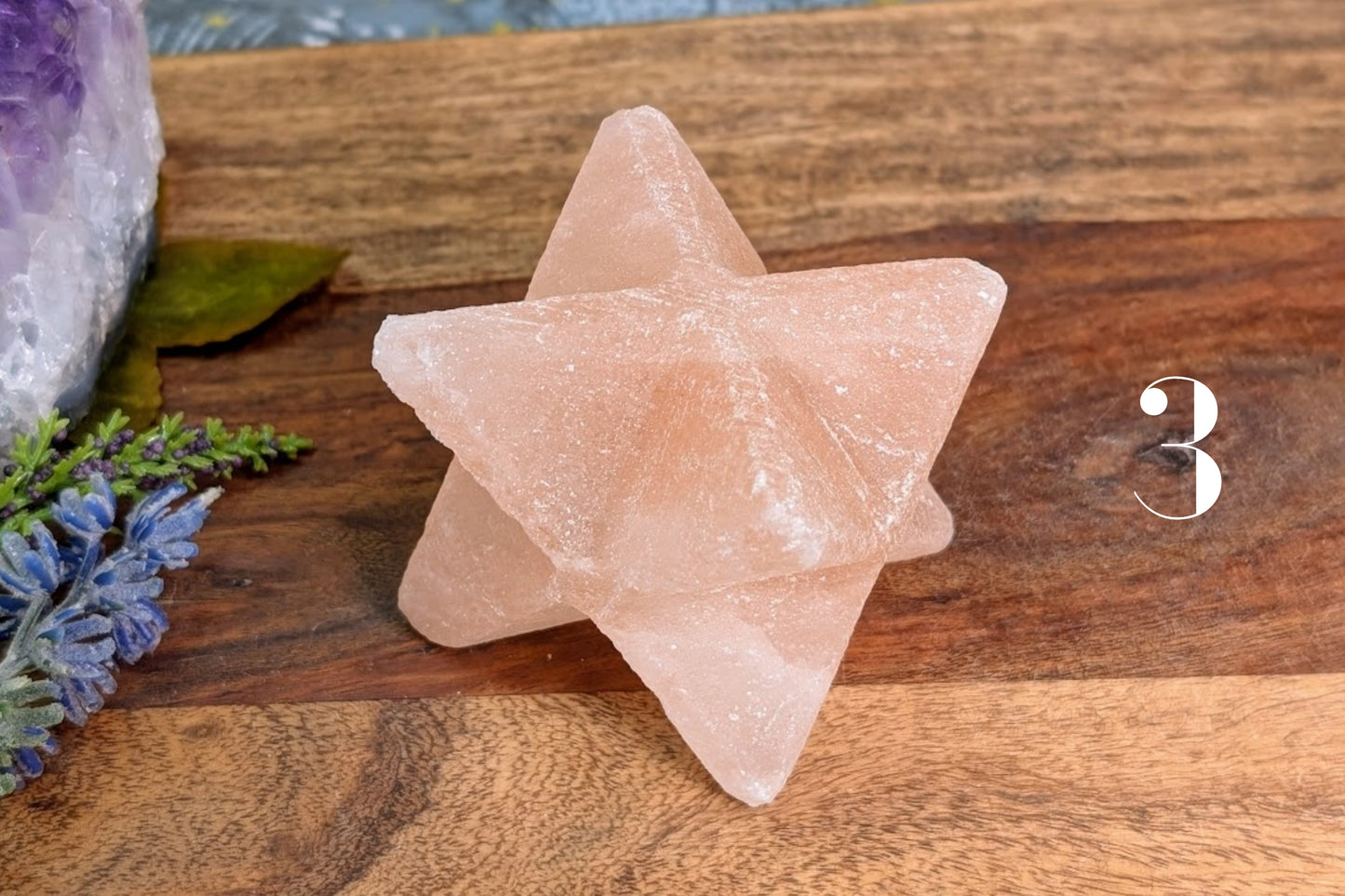 Pink Himalayan Salt Star Tetrahedron