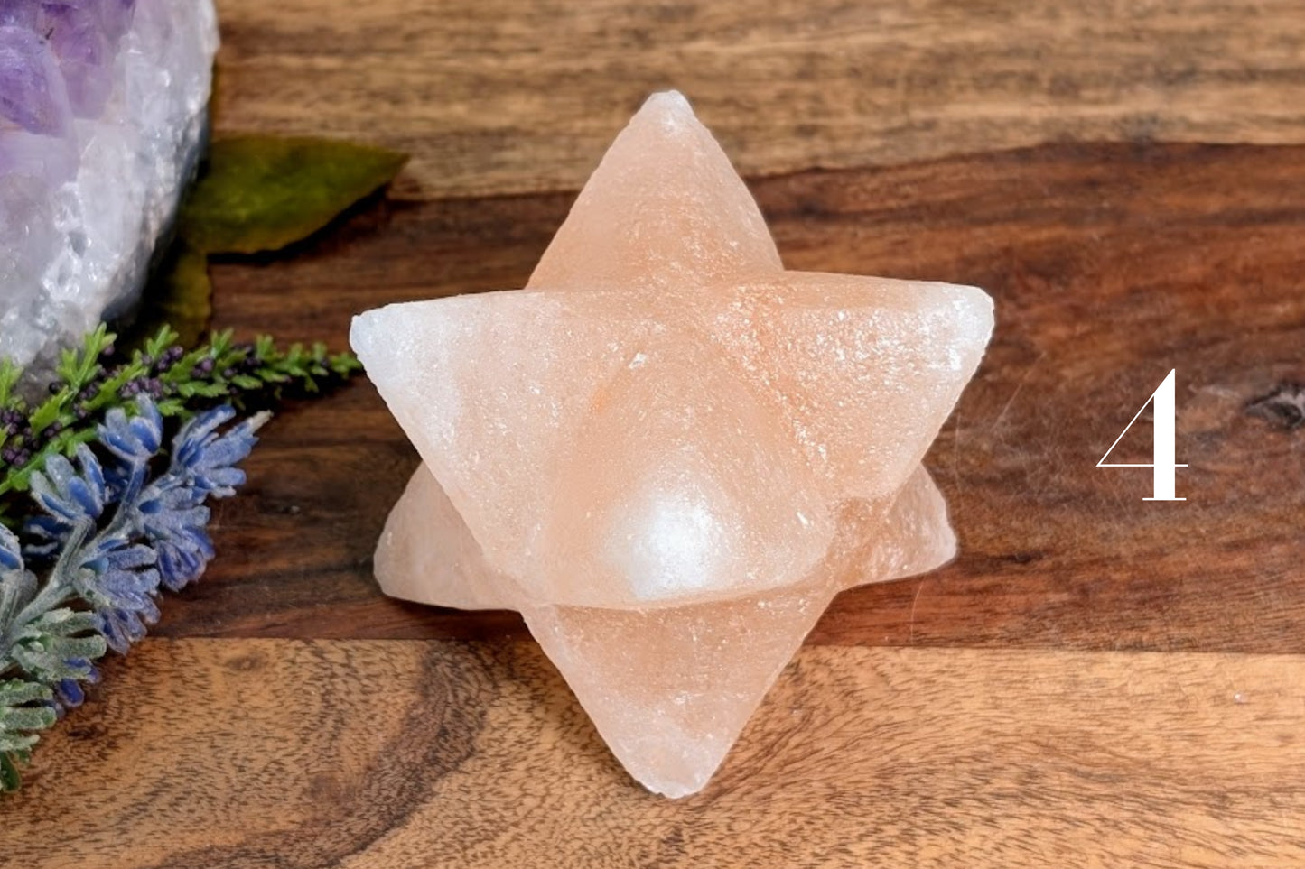 Pink Himalayan Salt Star Tetrahedron