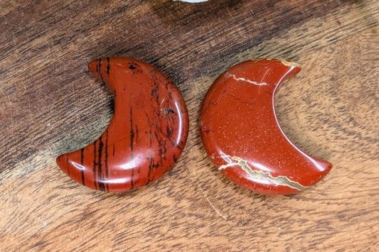 Red Jasper Crescent Moon