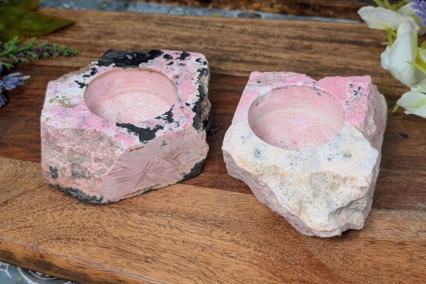 Rhodonite Tea Light Holder