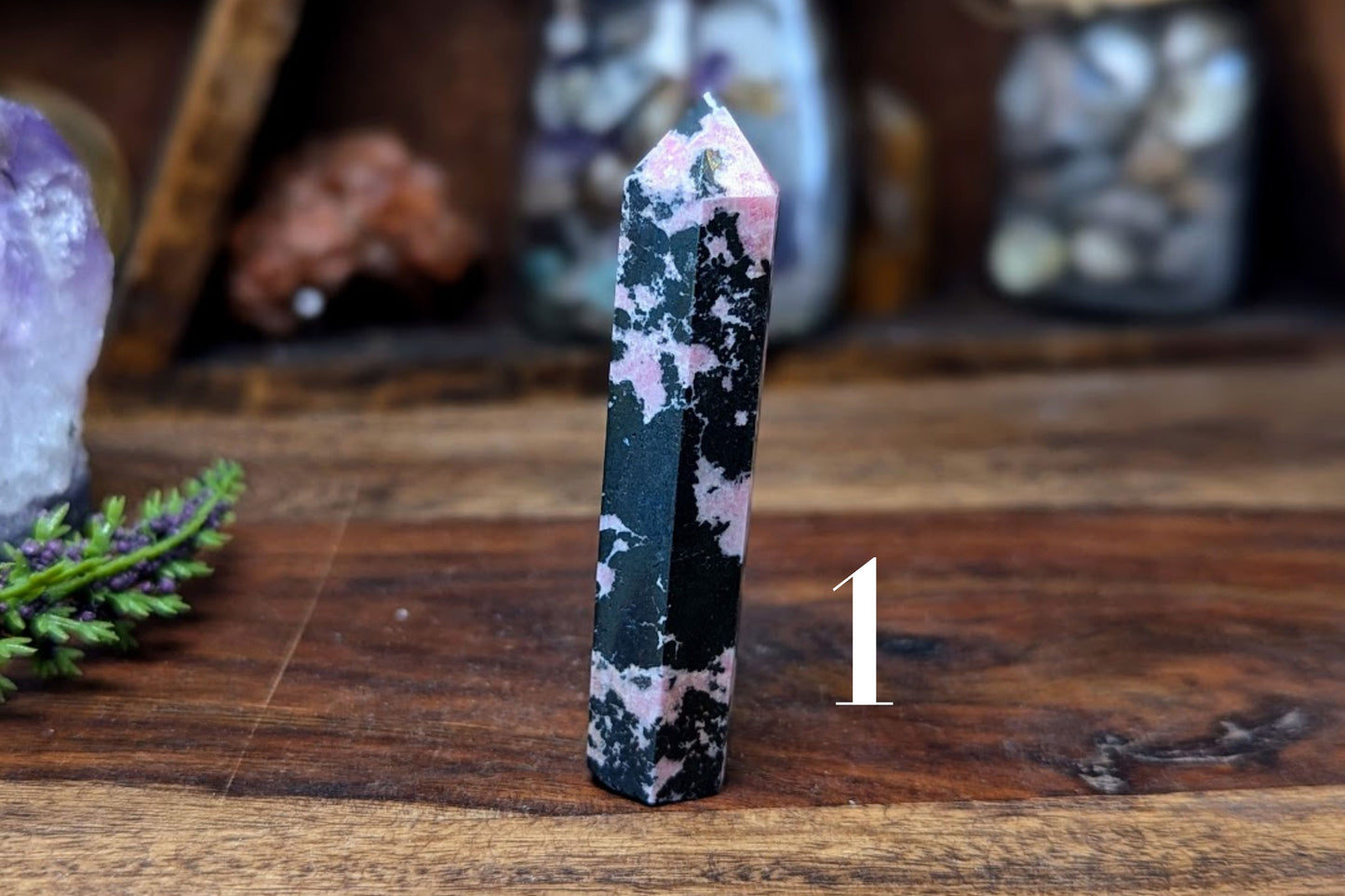 Rhodonite Pencil Point 2"