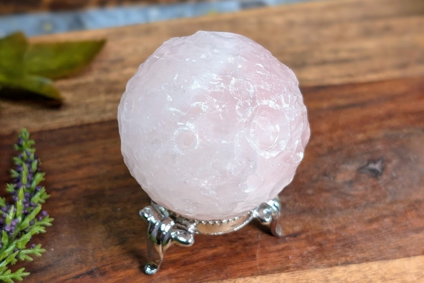 Rose Quartz Moon Sphere