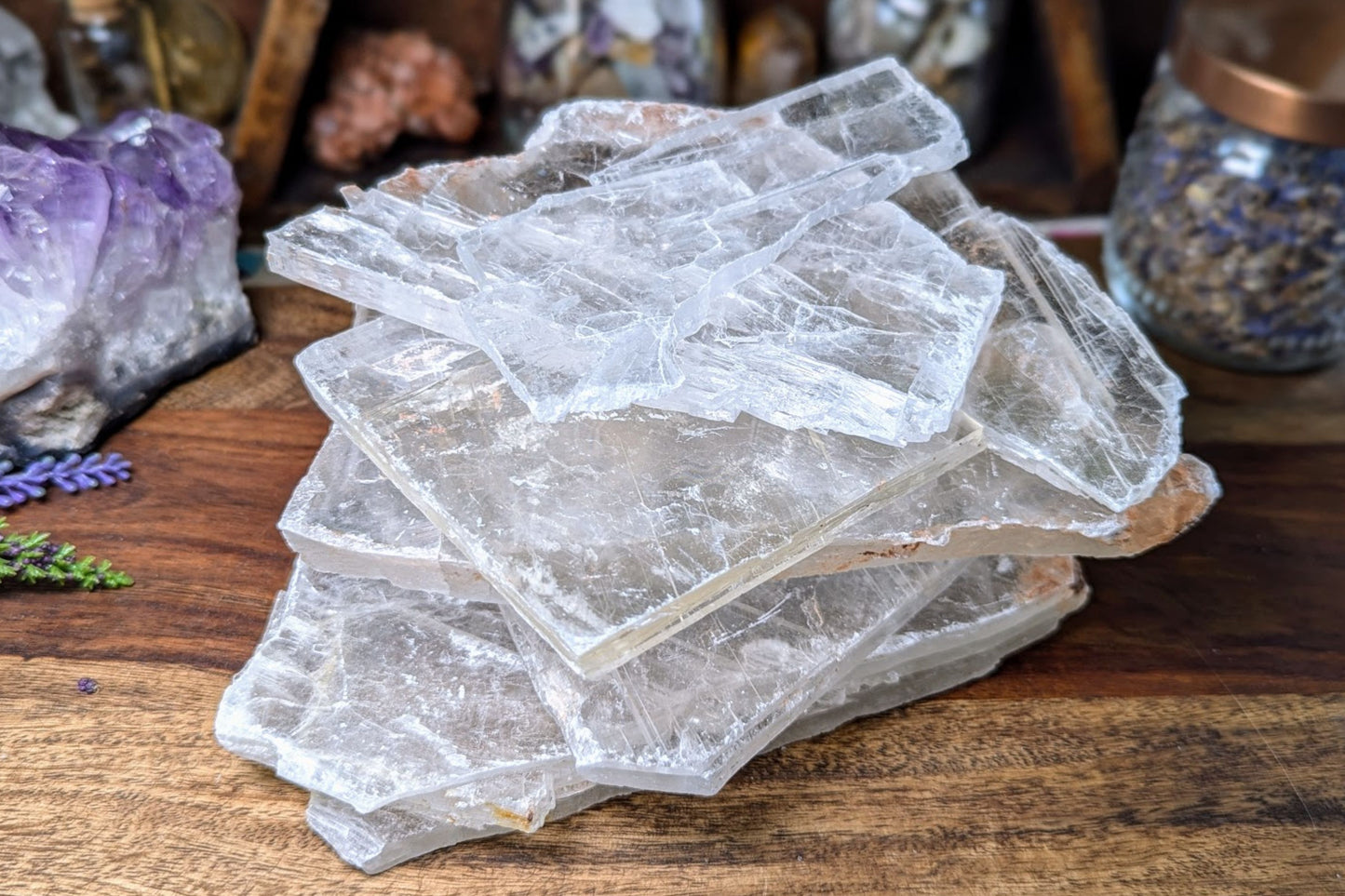 Clear Selenite Slab