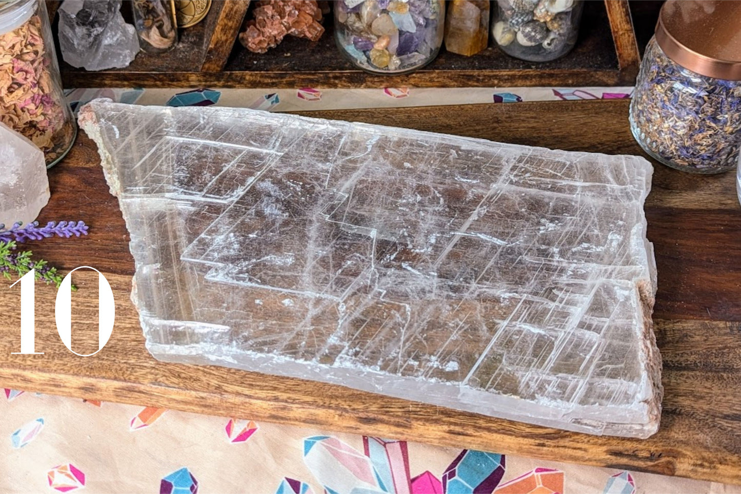 Clear Selenite Slab