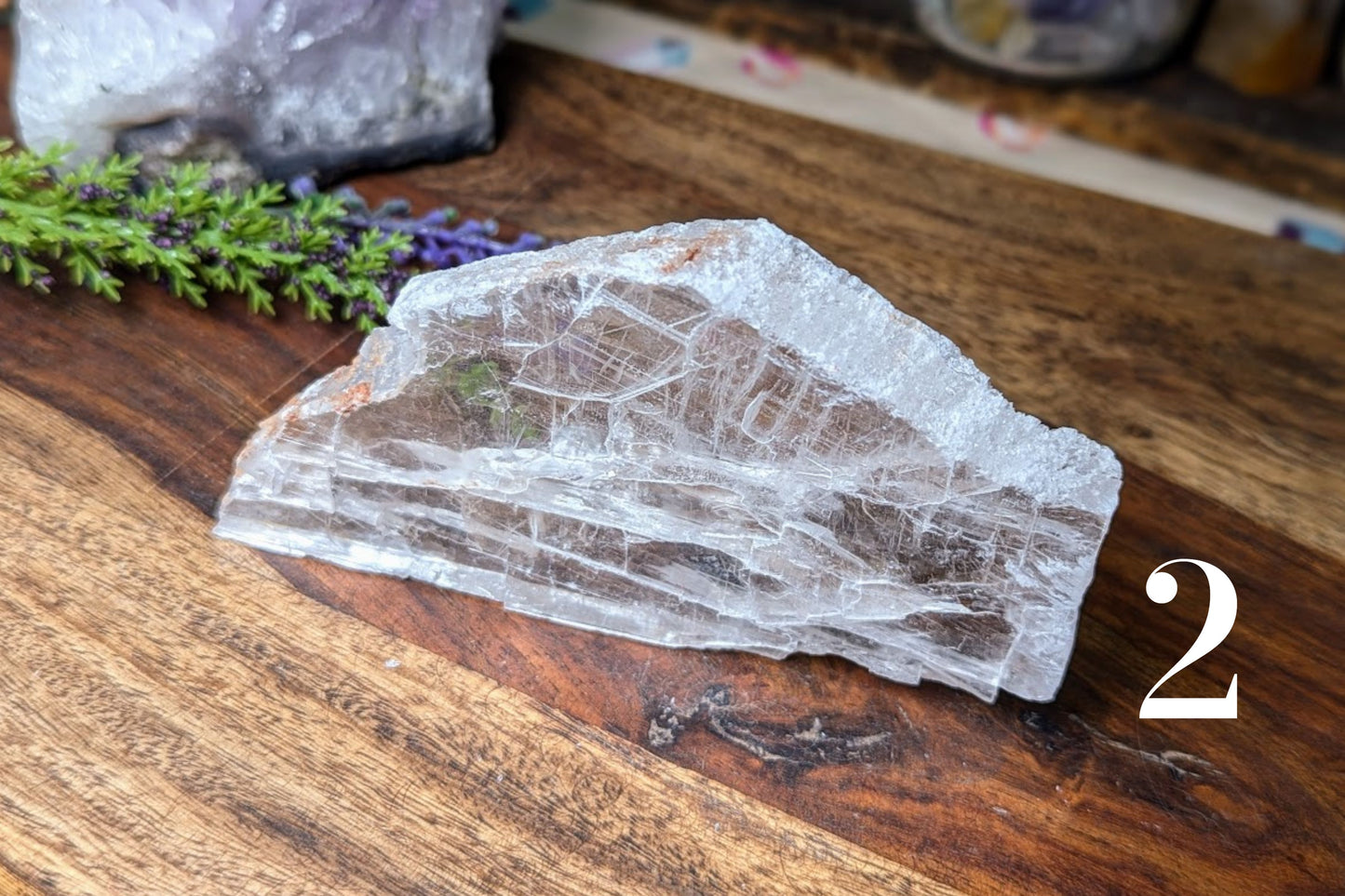 Clear Selenite Slab