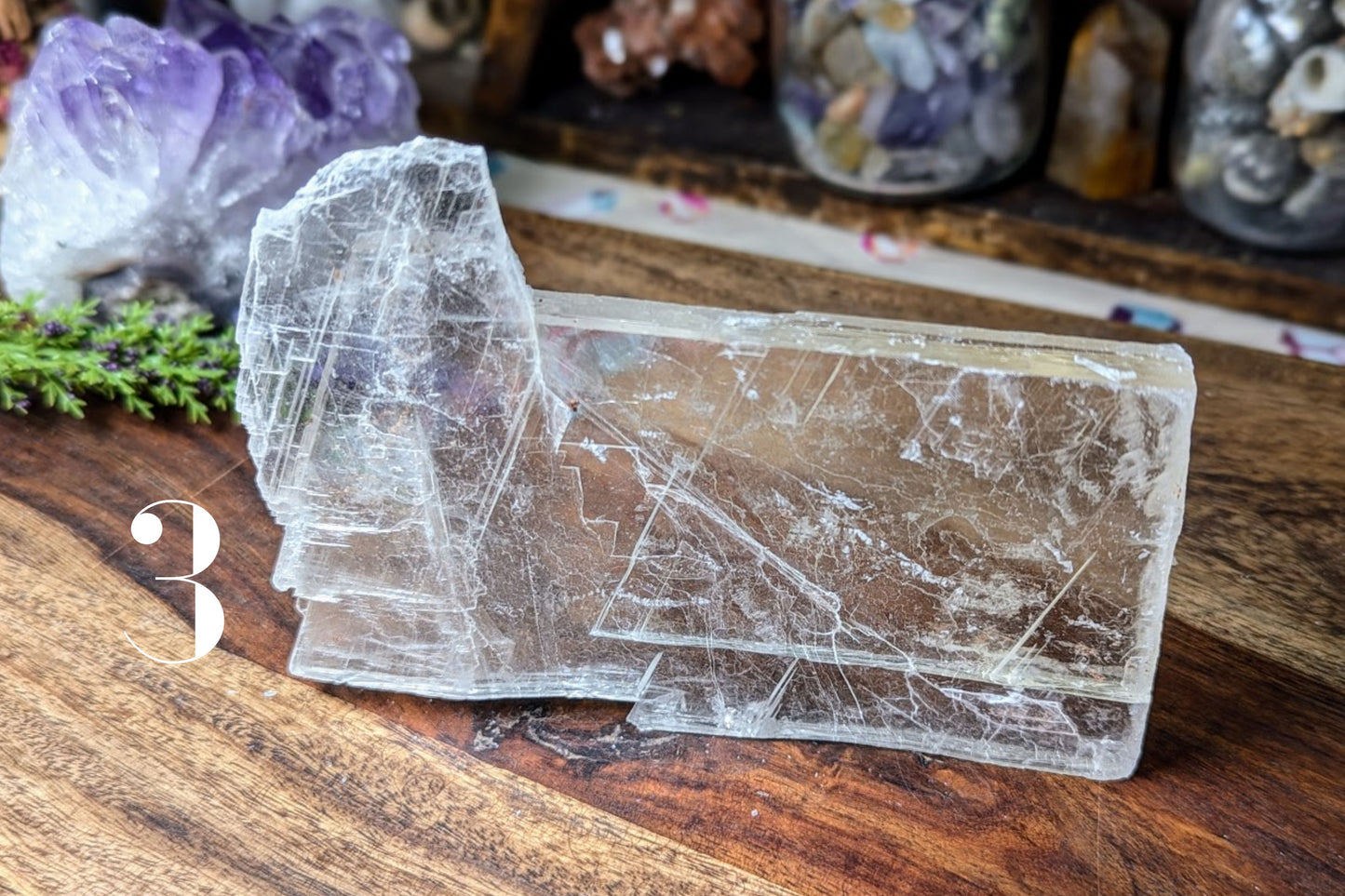 Clear Selenite Slab