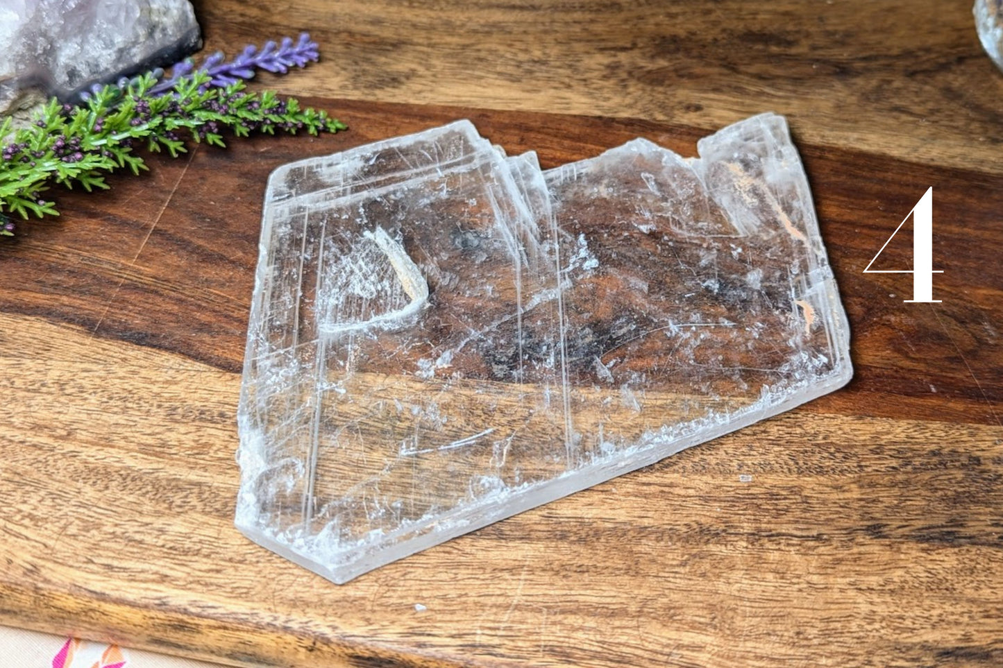 Clear Selenite Slab