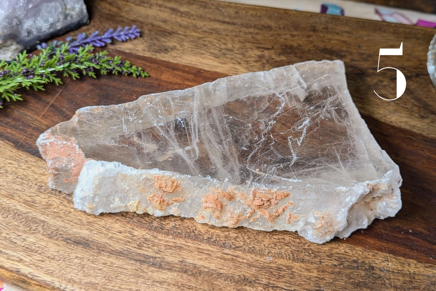 Clear Selenite Slab