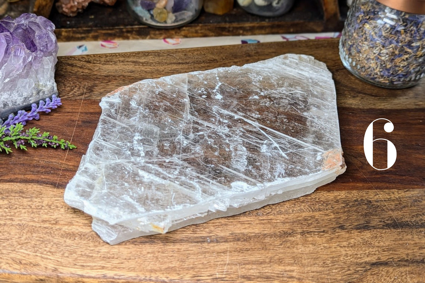 Clear Selenite Slab