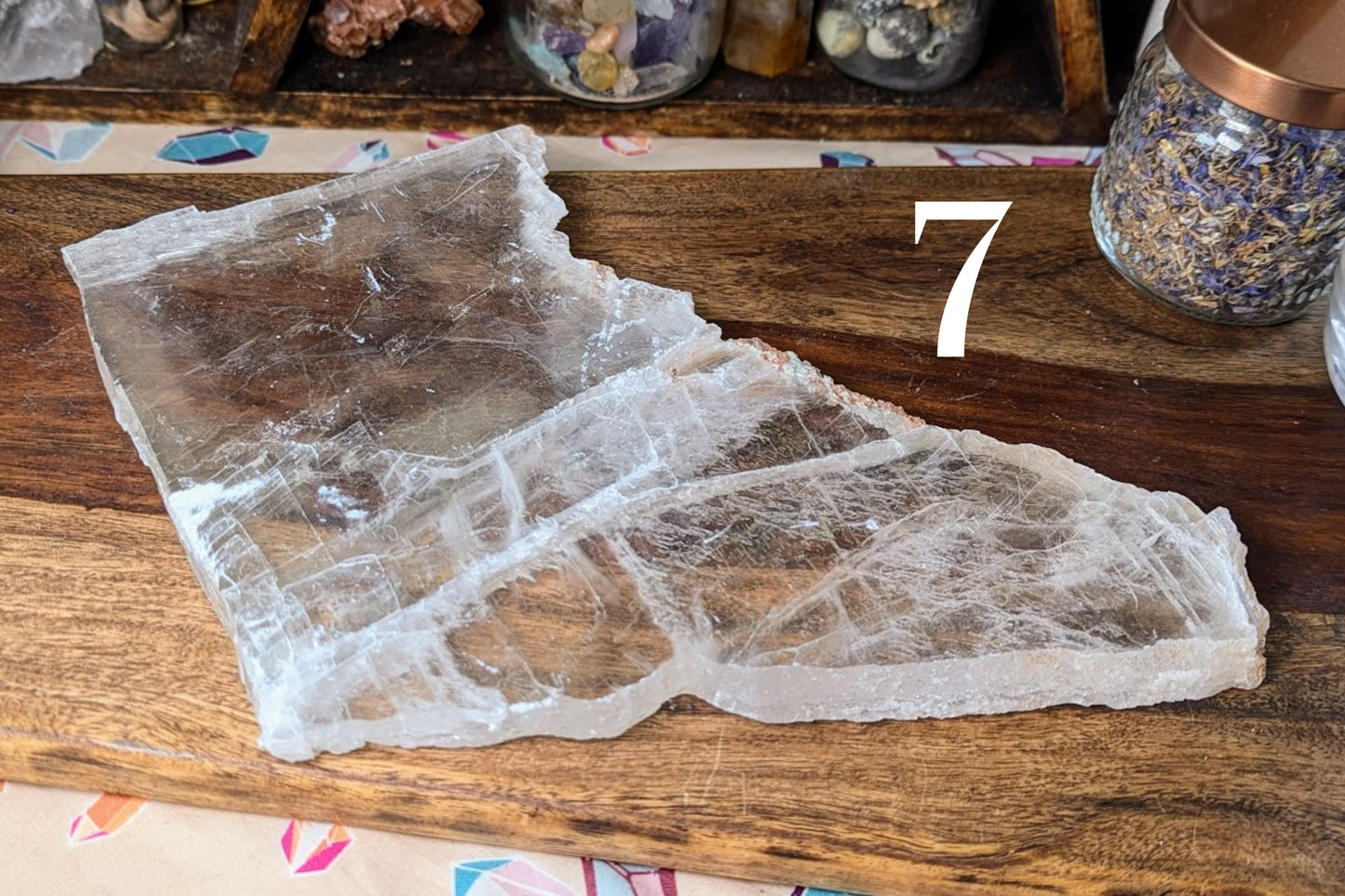 Clear Selenite Slab