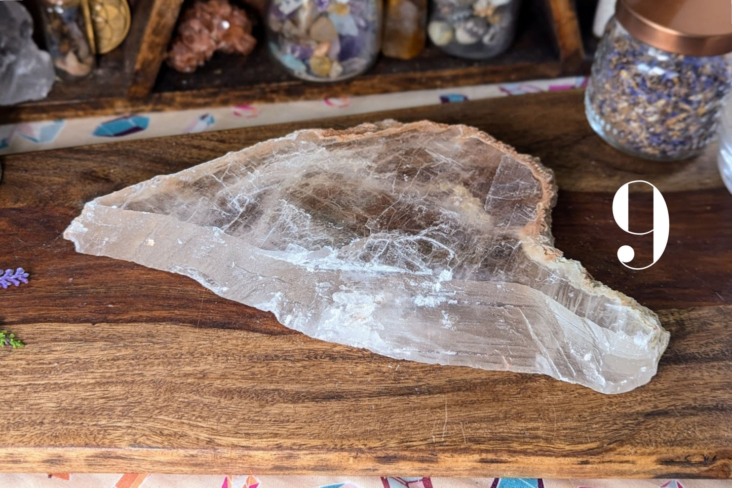 Clear Selenite Slab