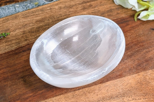 Selenite Oval Dish