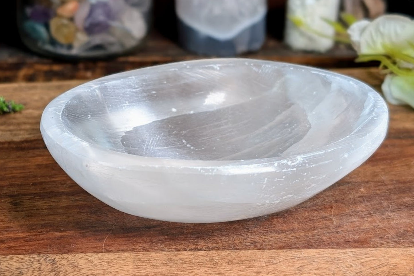 Selenite Oval Dish