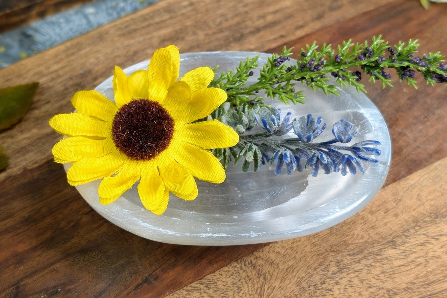 Selenite Oval Dish