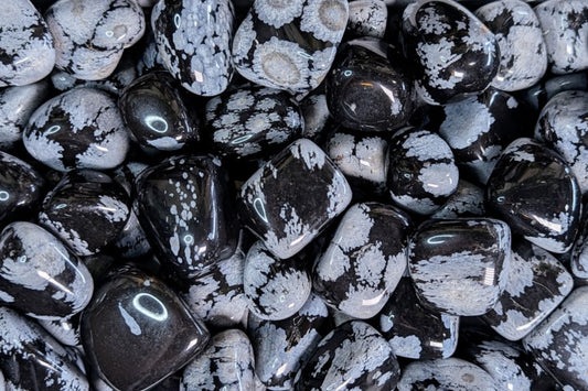 Snowflake Obsidian Tumbled - Set of 3